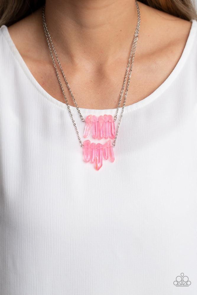 Crystal Catwalk Pink Necklace - Paparazzi Accessories