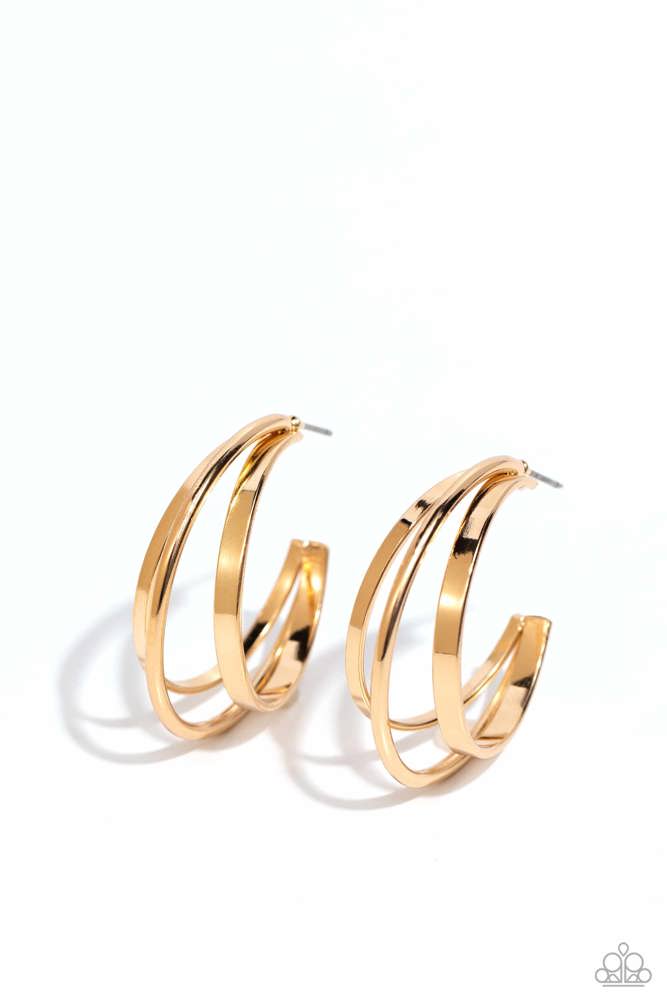 Curly Charisma Gold Earrings - Paparazzi Accessories