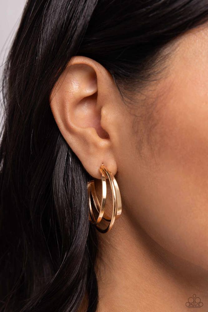 Curly Charisma Gold Earrings - Paparazzi Accessories