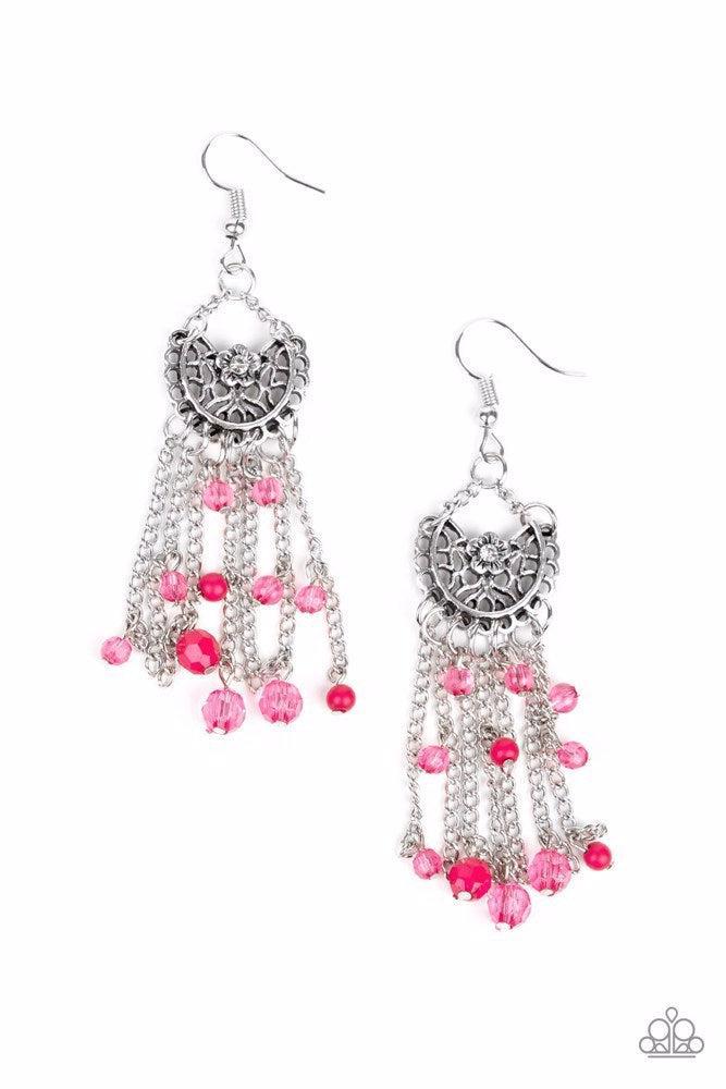 Daisy Daydream Pink Earrings - Paparazzi Accessories