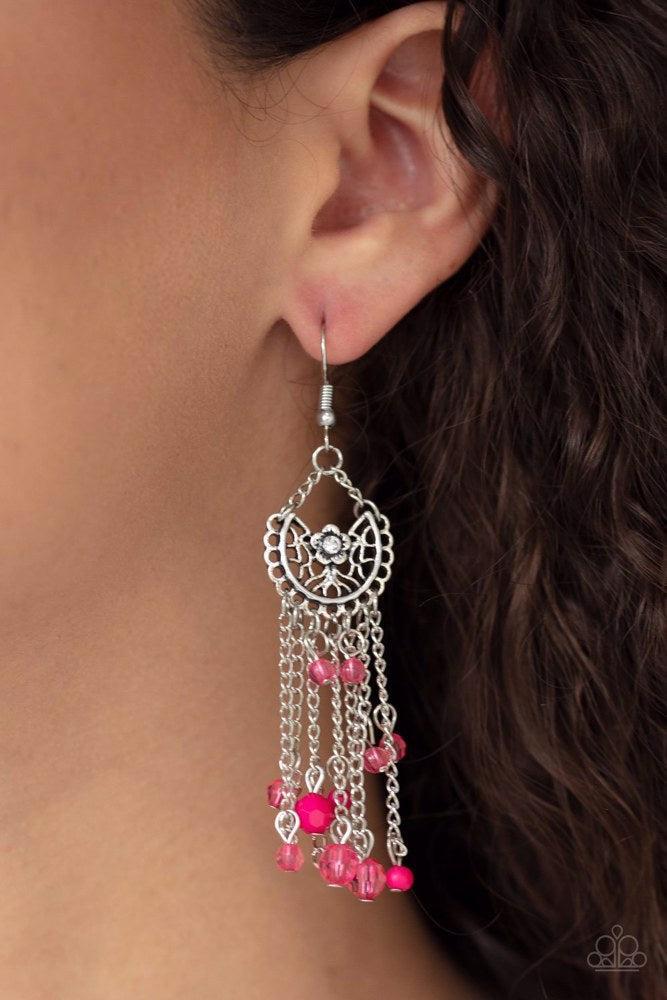 Daisy Daydream Pink Earrings - Paparazzi Accessories