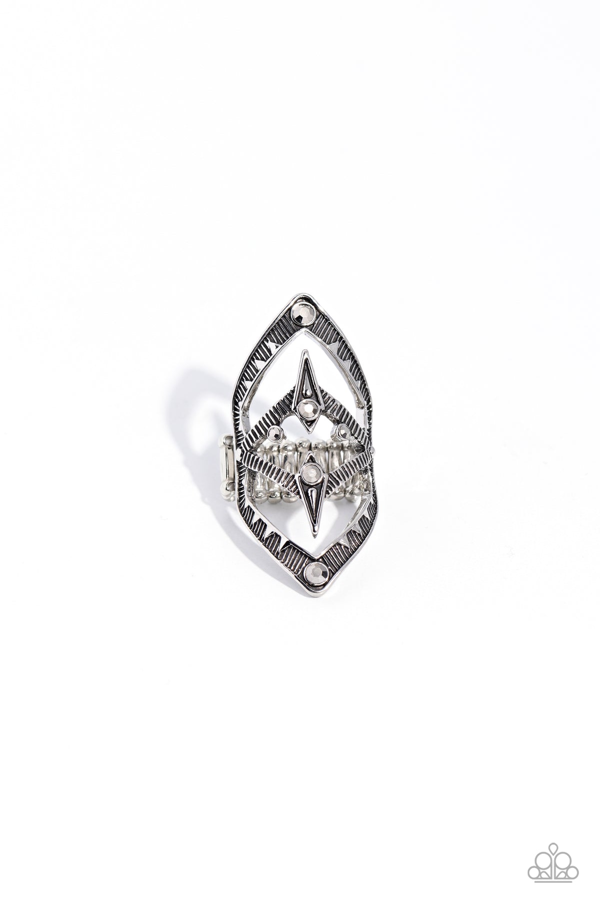 Daring Diamonds Silver Ring - Paparazzi Accessories
