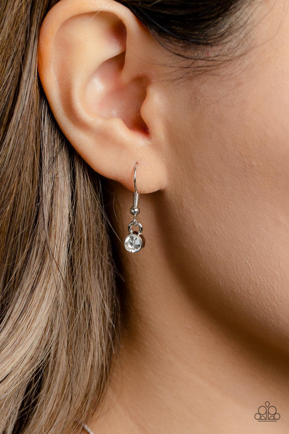 Day of Love Yellow Rhinestone Heart Necklace - Paparazzi Accessories - free matching earrings -CarasShop.com - Paparazzi Jewelry by Cara Jewels