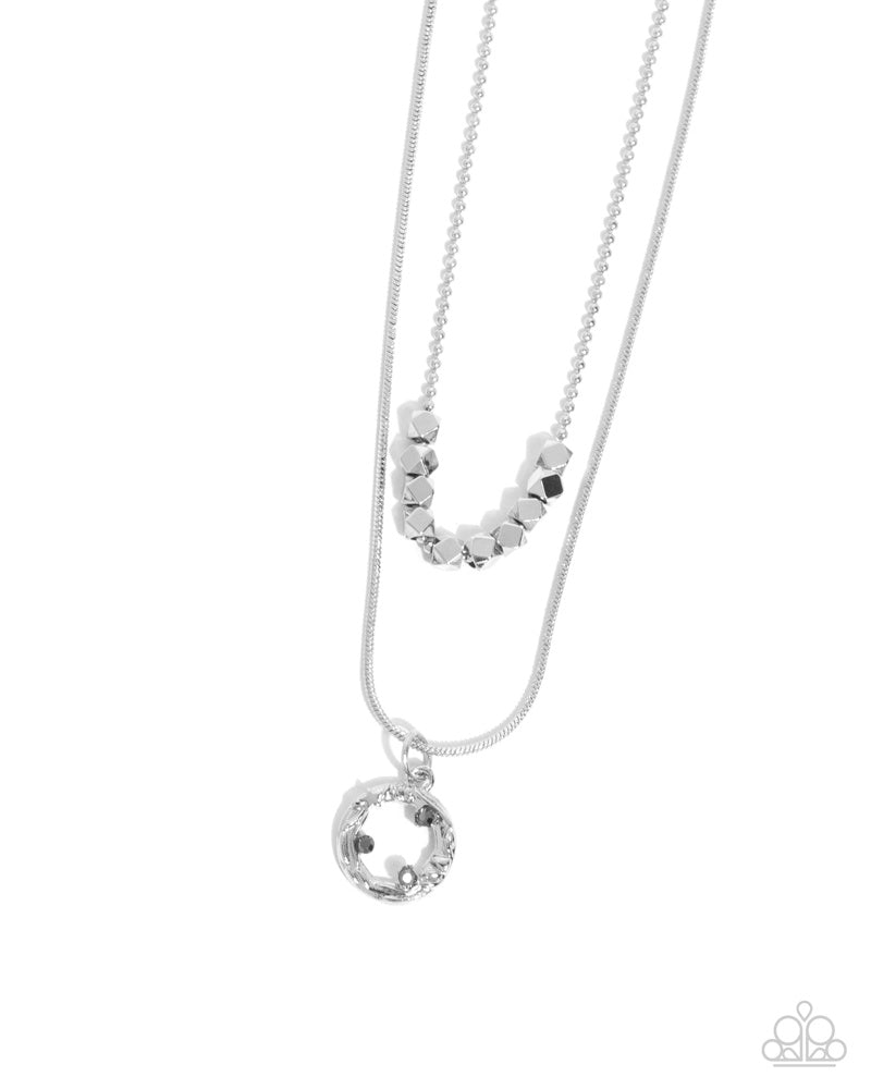 Defaced Darling Silver Necklace - Paparazzi Accessories