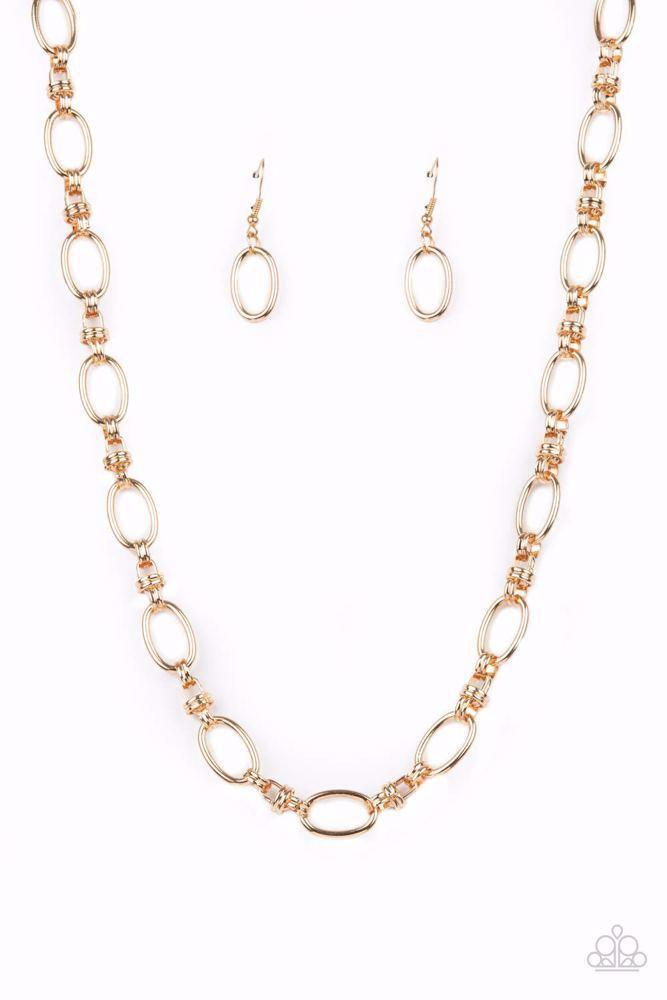 Defined Drama Gold Necklace - Paparazzi Accessories