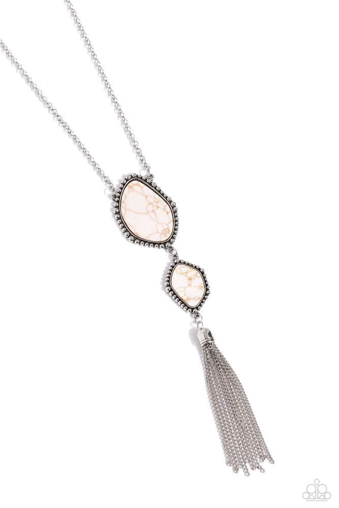 Desert Darling White Necklace - Paparazzi Accessories