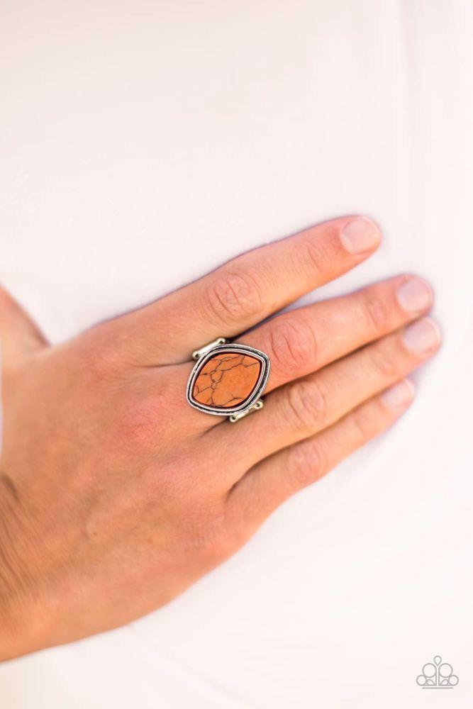 Desert Zen Orange Ring - Paparazzi Accessories