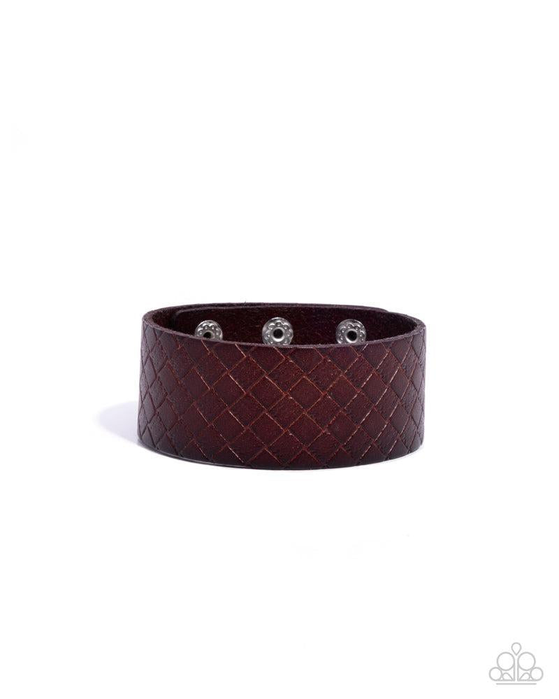 Diamondback Bandit Men's Brown Leather Bracelet - Paparazzi Accessories