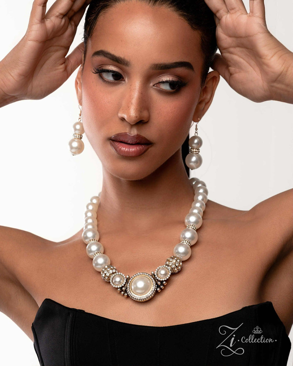 Dignified 2025 Zi Collection Necklace - Paparazzi Accessories stylized on model wearing black - CarasShop.com - Paparazzi Jewelry by Cara Jewels