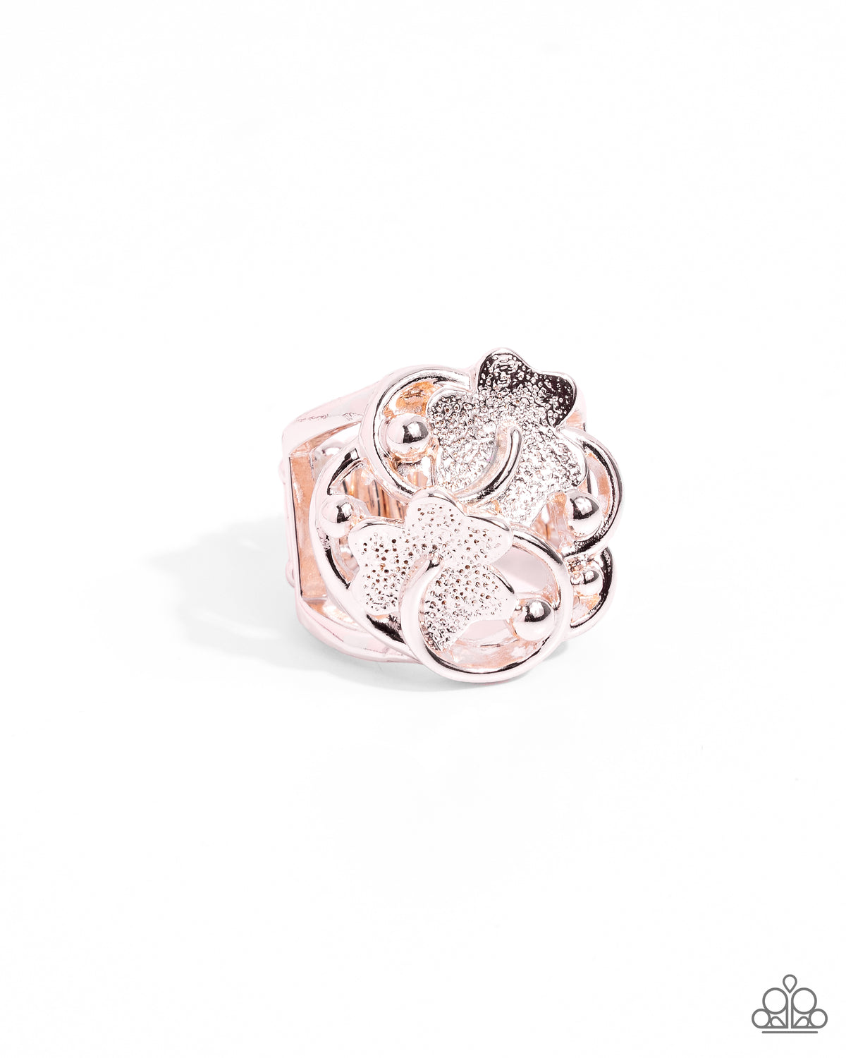 Distinctive Detailing Rose Gold Ring - Paparazzi Accessories