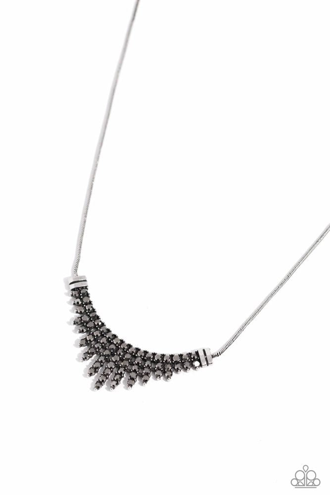Dramatic Diadem Silver Necklace - Paparazzi Accessories
