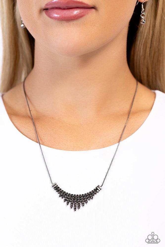 Dramatic Diadem Silver Necklace - Paparazzi Accessories