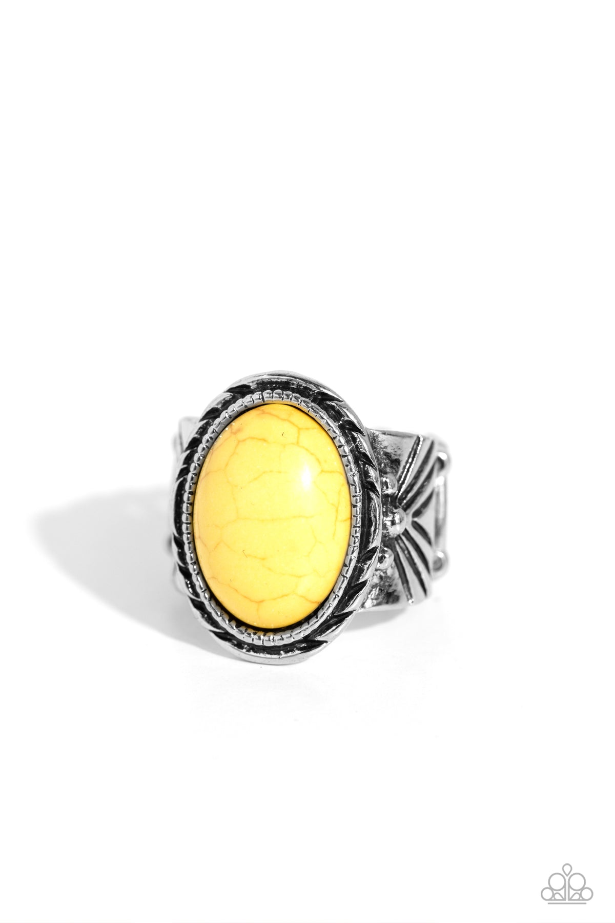 Earthen-WEAR Yellow Stone Ring - Paparazzi Accessories