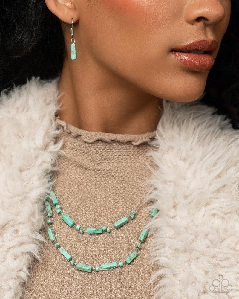Earthy Extrovert Blue Necklace - Paparazzi Accessories