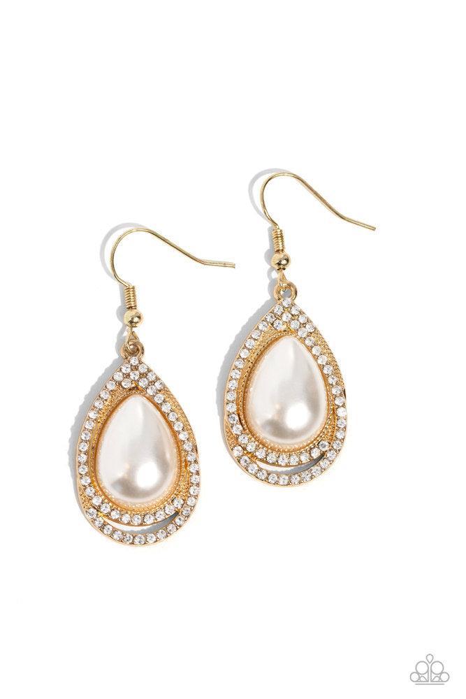 Effortless Elegance Gold Earrings - Paparazzi Accessories