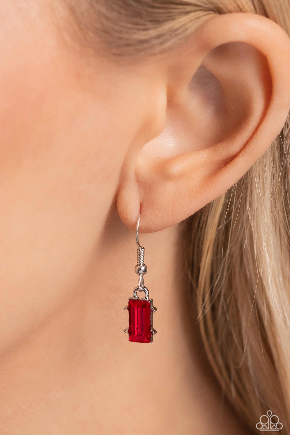 Elite Emeralds Red Necklace - Paparazzi Accessories - free matching earrings -CarasShop.com - Paparazzi Jewelry by Cara Jewels