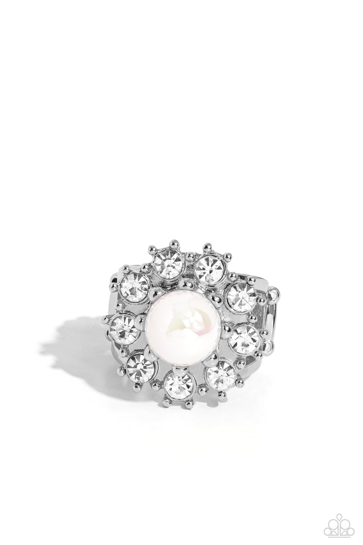 Elite Enchantment White Ring - Paparazzi Accessories