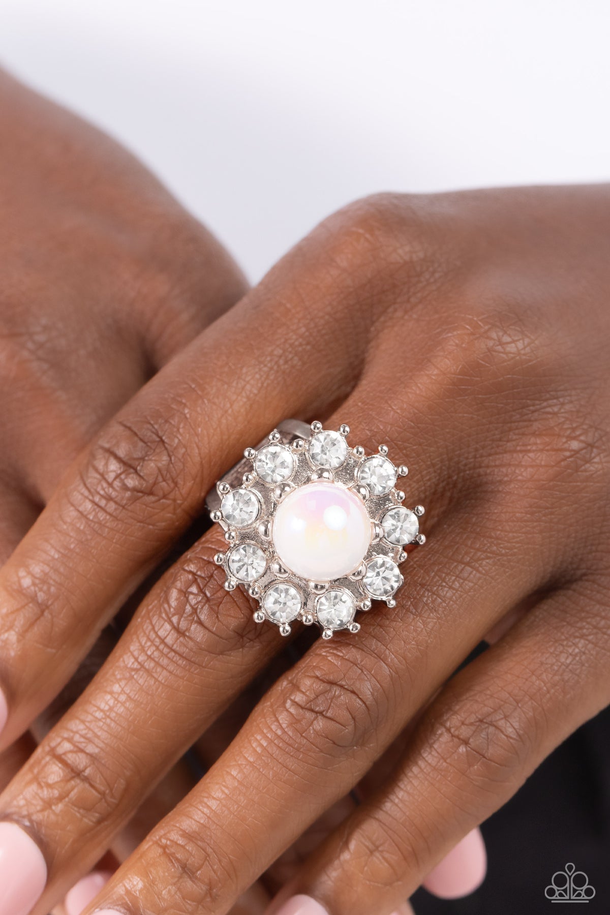 Elite Enchantment White Ring - Paparazzi Accessories