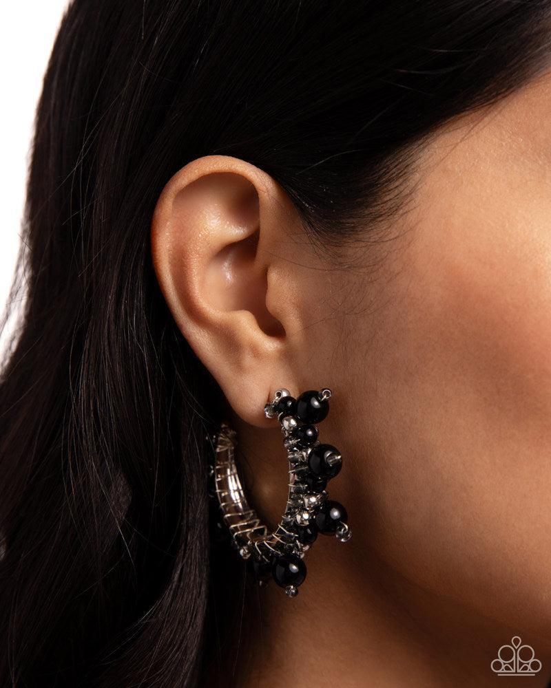 Elite Expense Black Earrings - Paparazzi Accessories