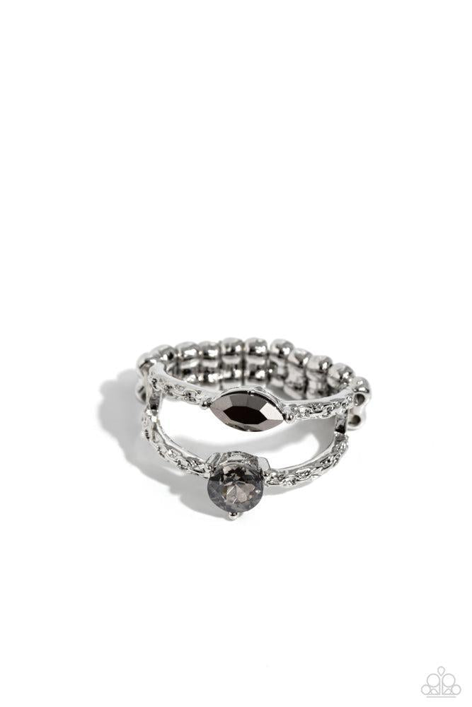 Embraceable Elegance Silver Ring - Paparazzi Accessories