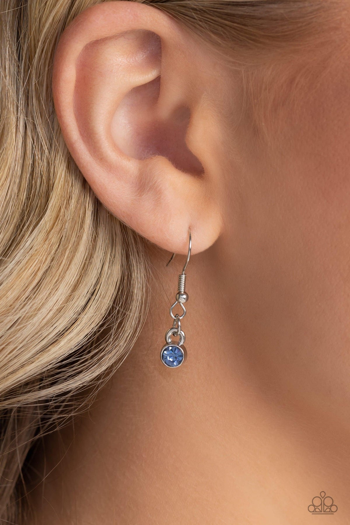 Emerald Energy Blue Gem Necklace - Paparazzi Accessories - free matching earrings -CarasShop.com - Paparazzi Jewelry by Cara Jewels