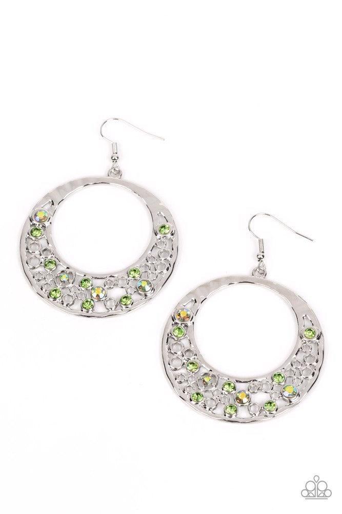 Enchanted Effervescence Green Earrings - Paparazzi Accessories