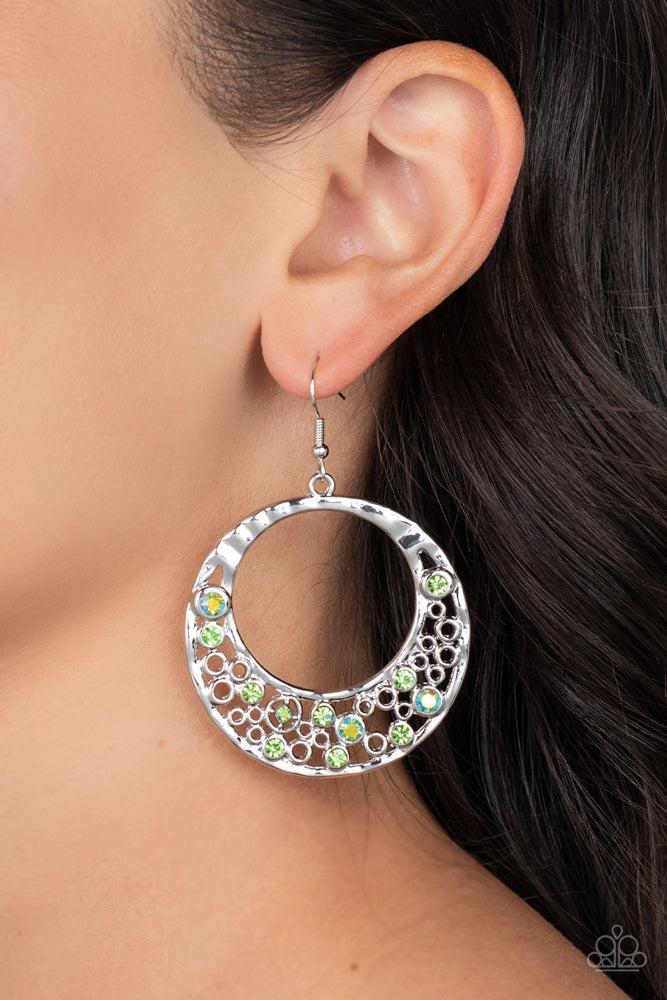 Enchanted Effervescence Green Earrings - Paparazzi Accessories