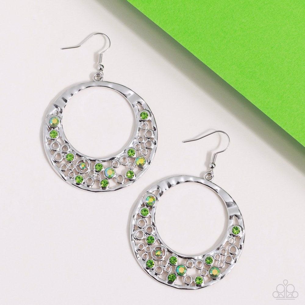 Enchanted Effervescence Green Earrings - Paparazzi Accessories