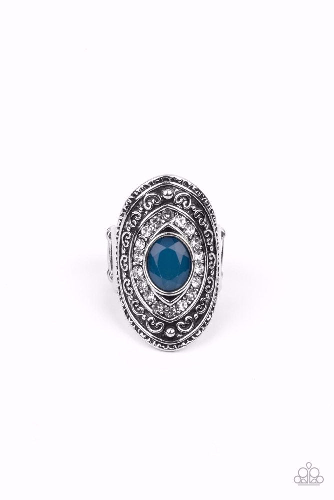 Entrancing Enchantment Blue Ring - Paparazzi Accessories