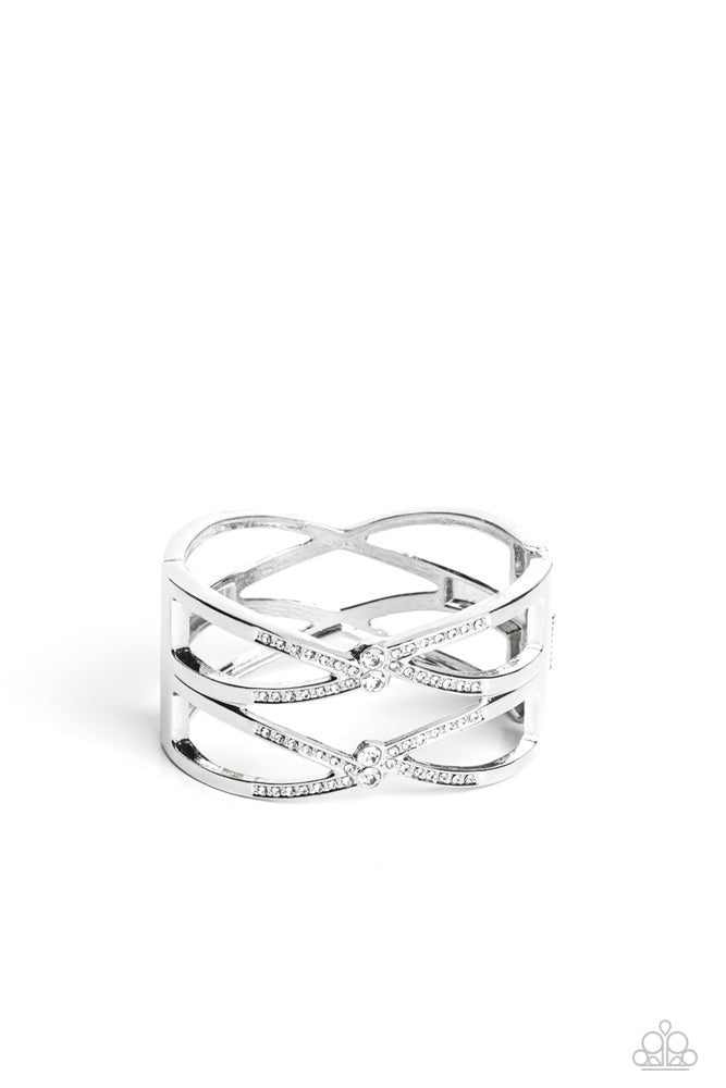 Entrancing Etiquette White Bracelet - Paparazzi Accessories