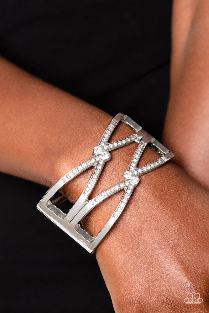 Entrancing Etiquette White Bracelet - Paparazzi Accessories