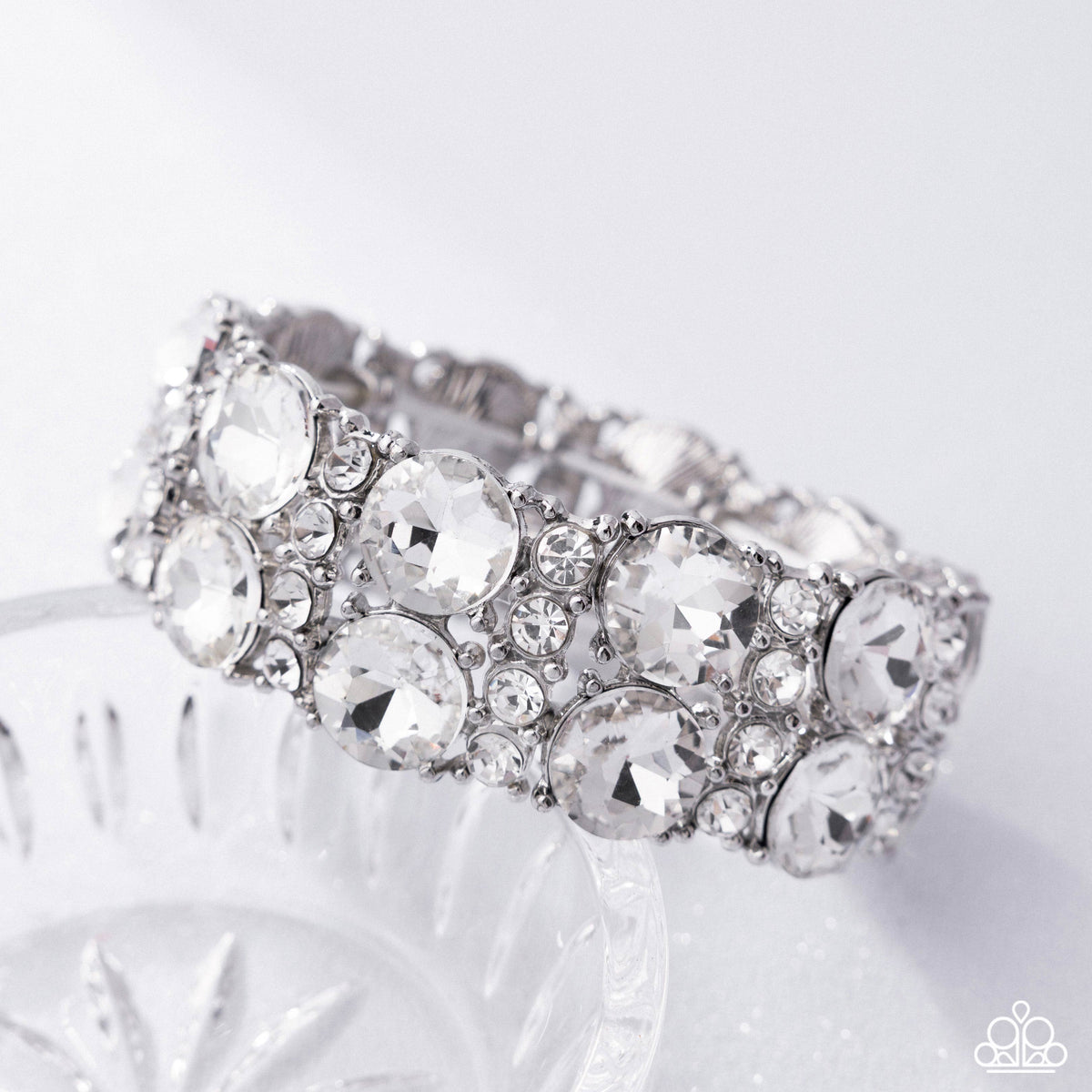 Exact Elegance White Gem Bracelet - Paparazzi Accessories