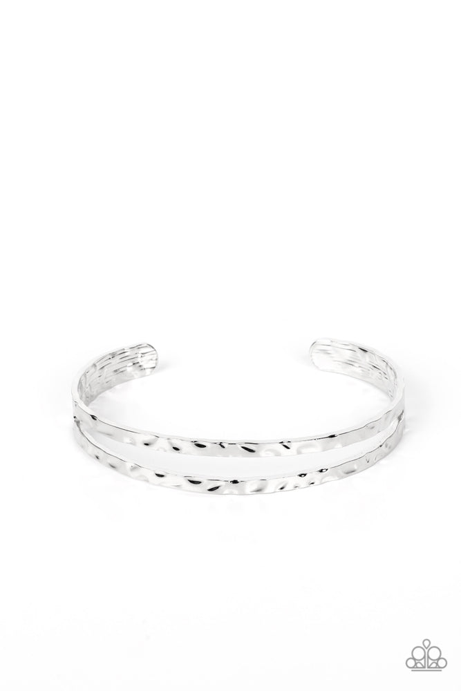 Excessive Edge Men's Silver Cuff Bracelet - Paparazzi Accessories