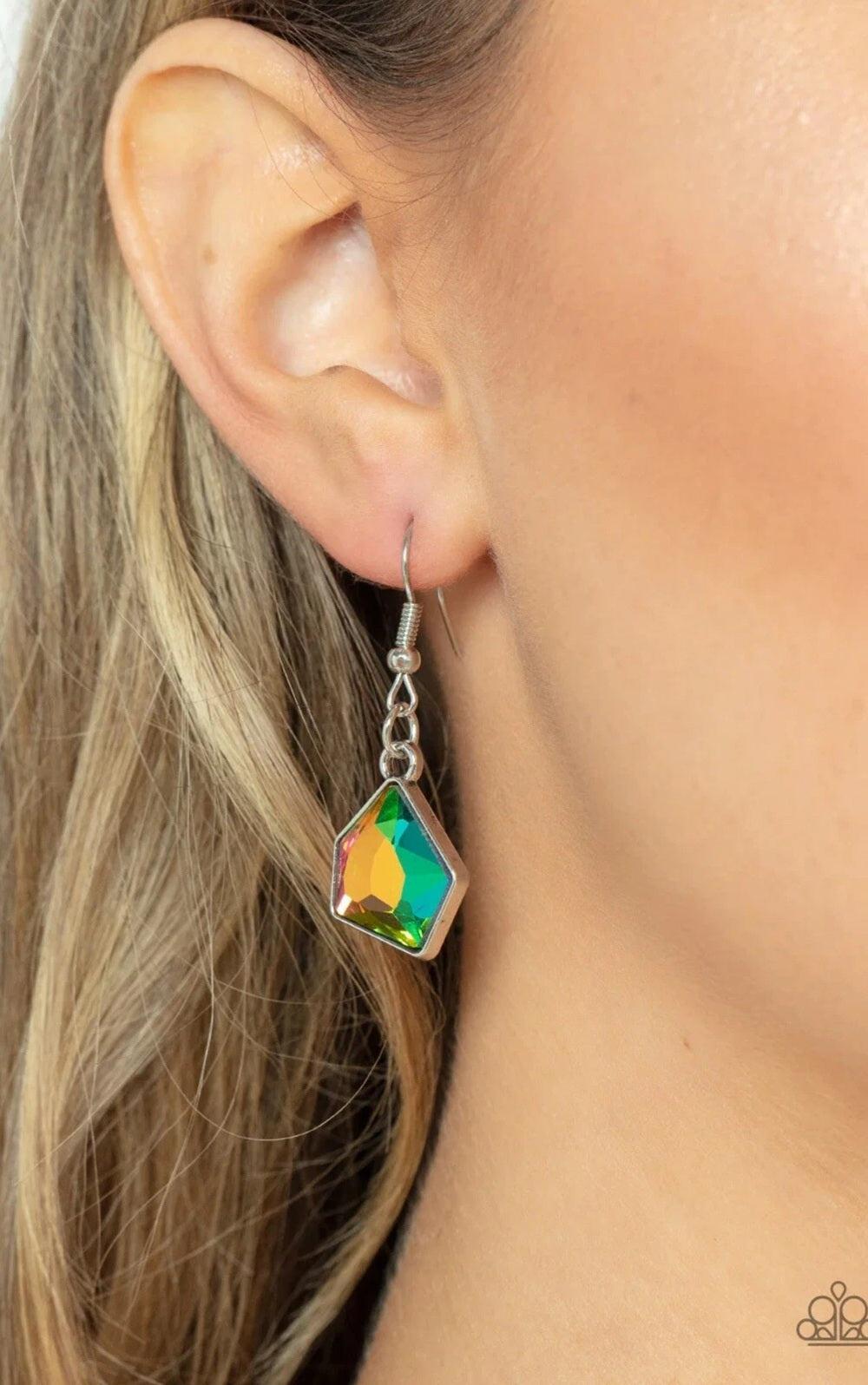 Experimental Edge Multi Necklace - Paparazzi Accessories - free matching earrings -CarasShop.com - Paparazzi Jewelry by Cara Jewels
