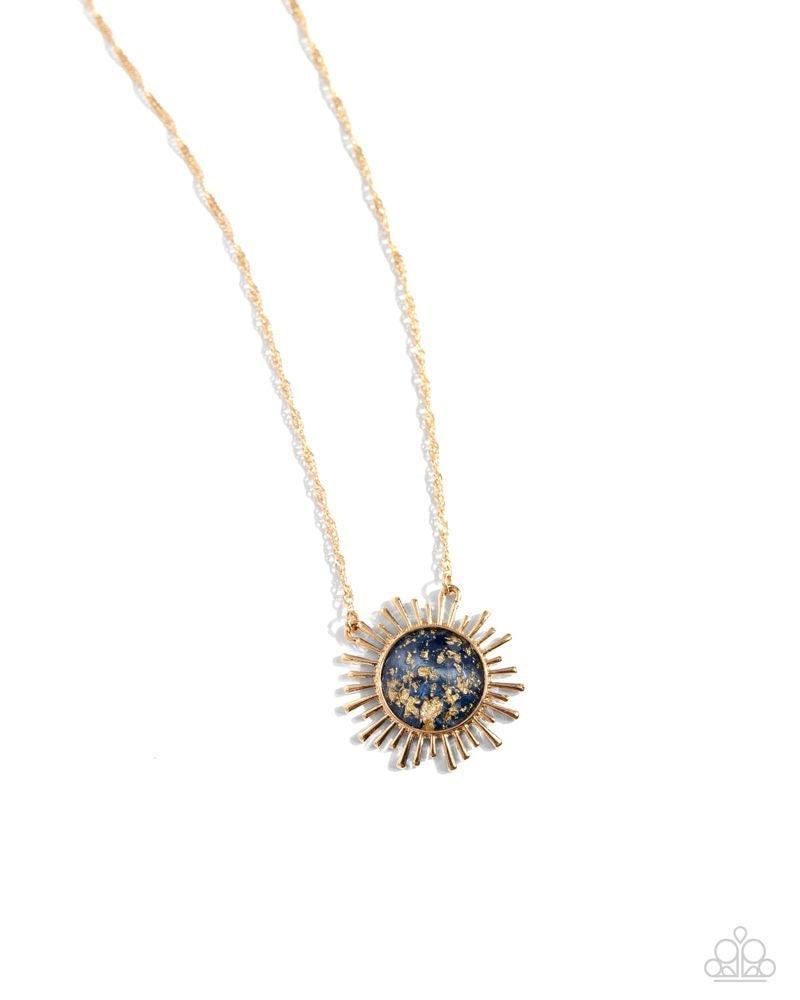 Fairytale Foil Blue Necklace - Paparazzi Accessories