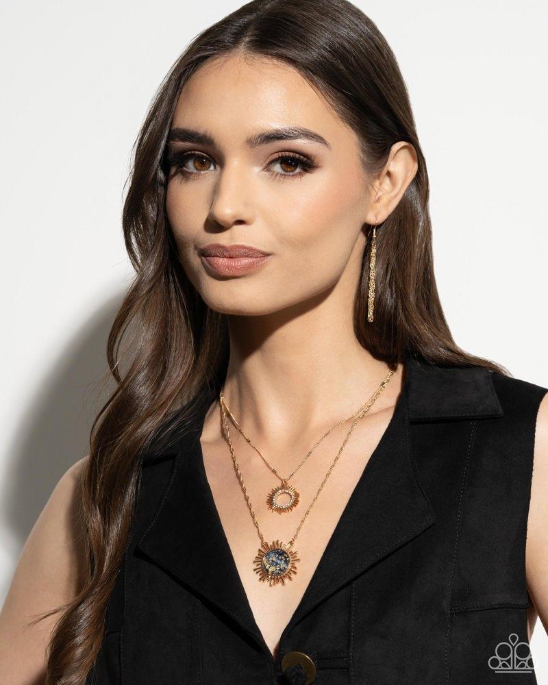 Fairytale Foil Blue Necklace - Paparazzi Accessories