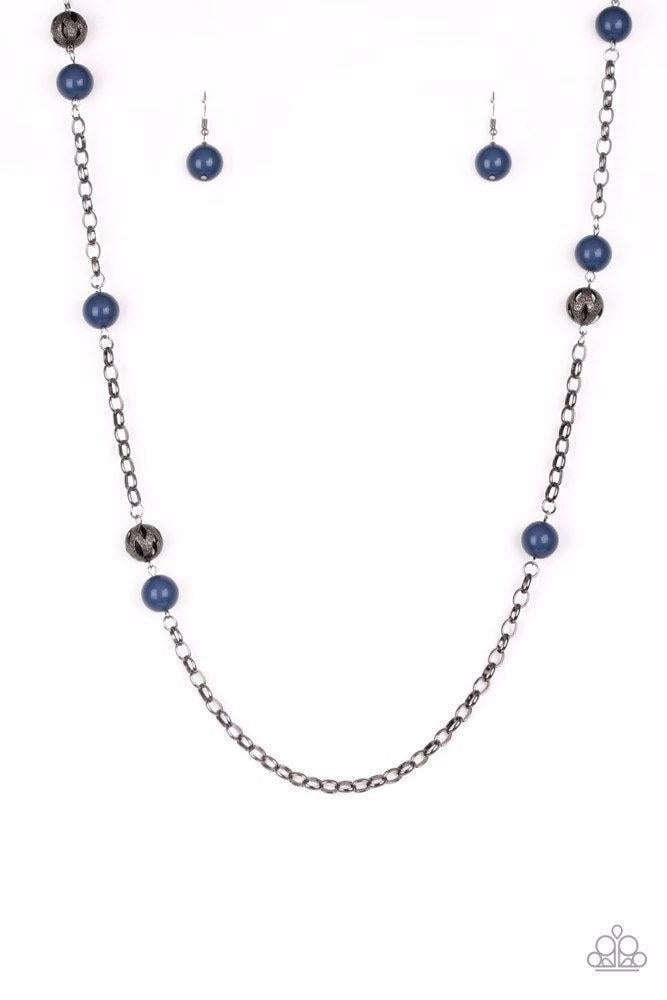 Fashion Fad Blue Necklace - Paparazzi Accessories