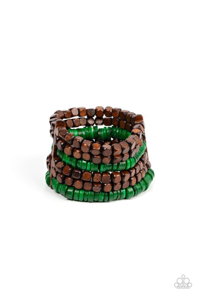 Fiji Fiesta Green Bracelet - Paparazzi Accessories