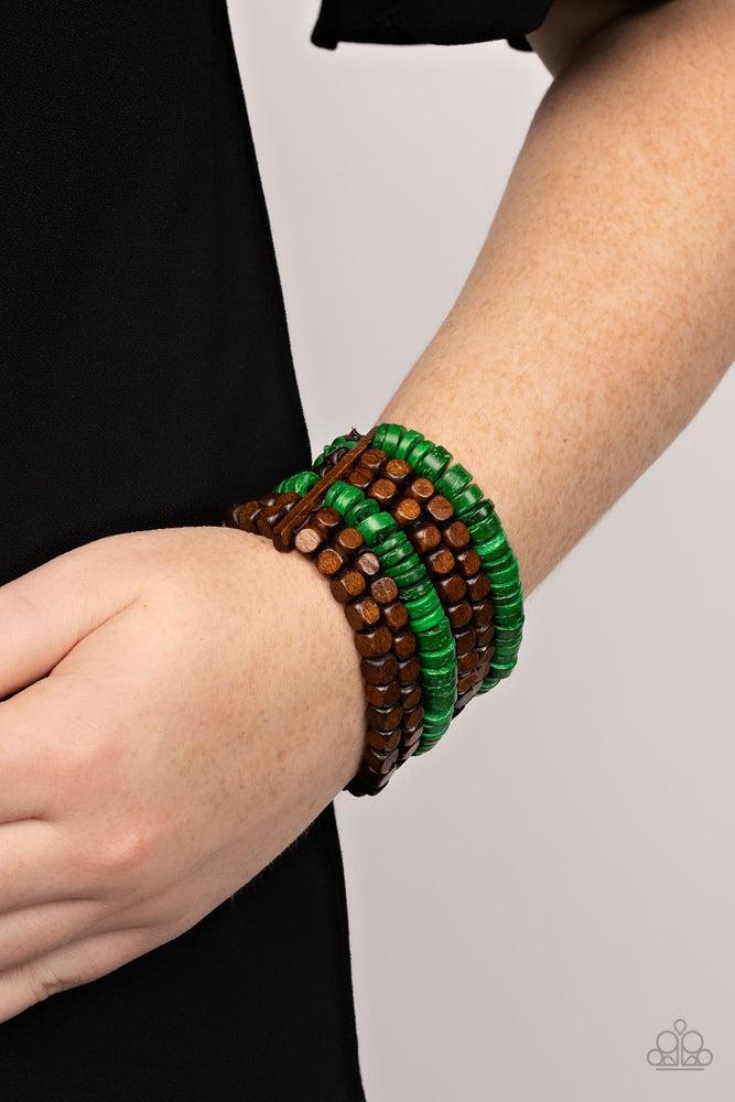 Fiji Fiesta Green Bracelet - Paparazzi Accessories