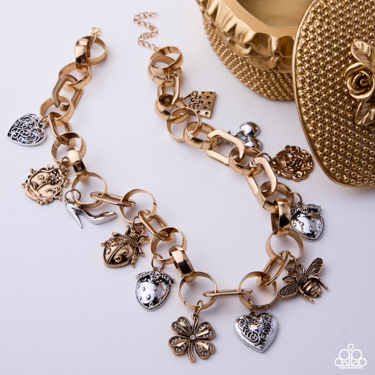 Fine Fairytale Multi Charm Necklace - Paparazzi Accessories