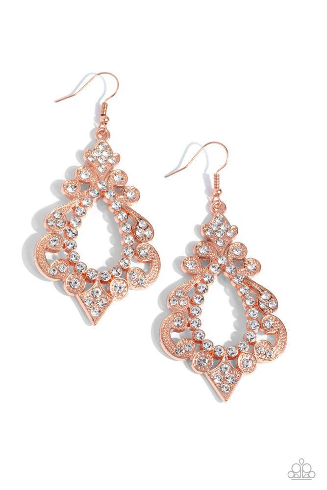 Fit for a DIVA Copper Earrings - Paparazzi Accessories