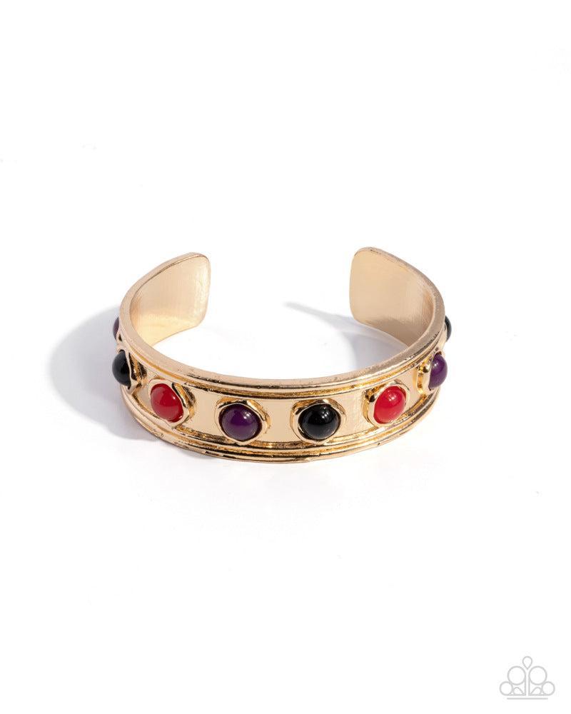 Fitted Fancy Purple Bracelet - Paparazzi Accessories