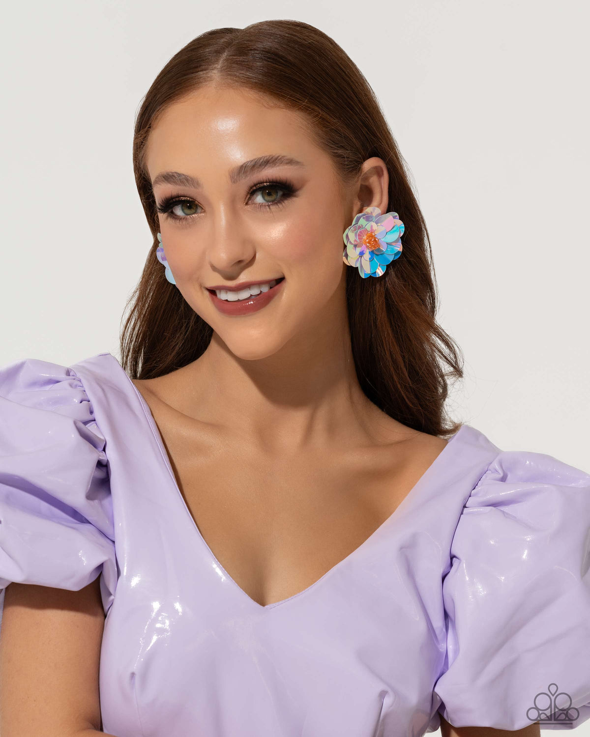 Floating Florals Multi Sequin Flower Earrings - Paparazzi Accessories
