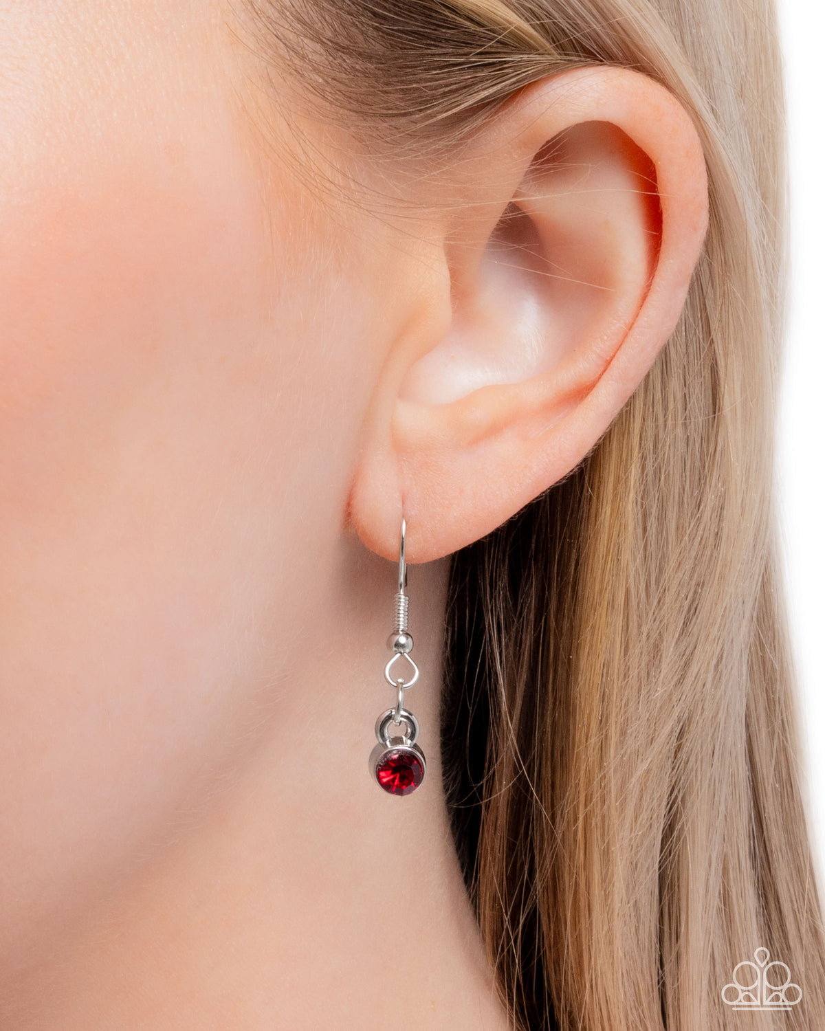 Floral Figurehead Red Flower Necklace - Paparazzi Accessories - free matching earrings - CarasShop.com - Paparazzi Jewelry by Cara Jewels