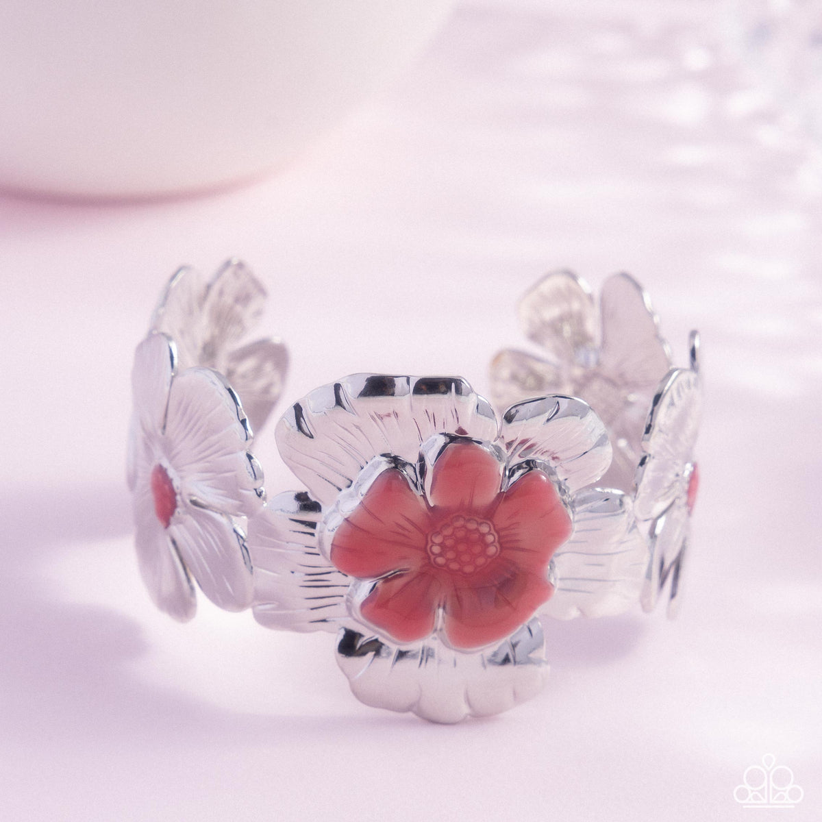 Floral Foundation Pink Bracelet - Paparazzi Accessories