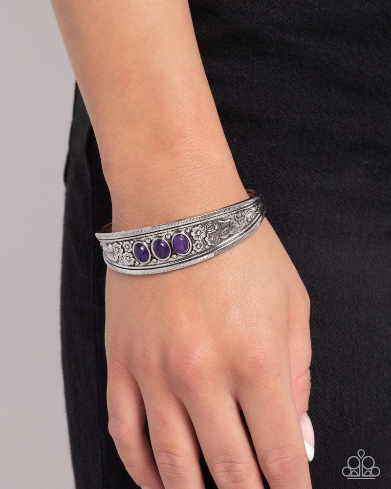 Flower Patch Picnic Purple Bracelet - Paparazzi Accessories