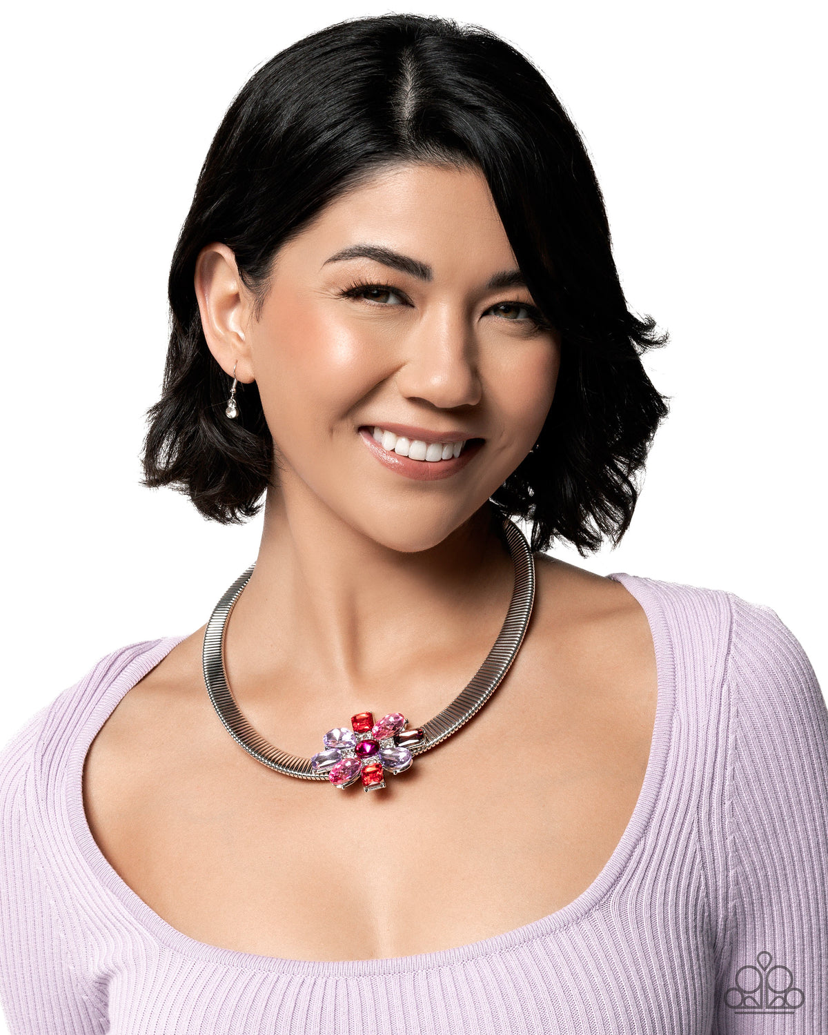 Forward Florals Multi Gem Flower Necklace - Paparazzi Accessories