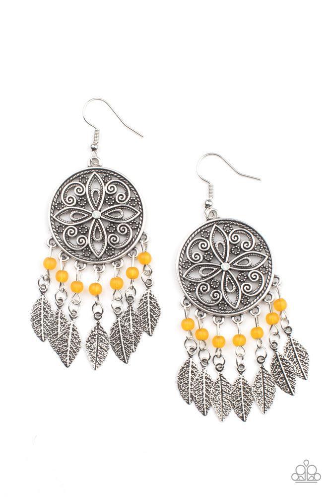 Free-Spirited Fashionista Orange Earrings - Paparazzi Accessories