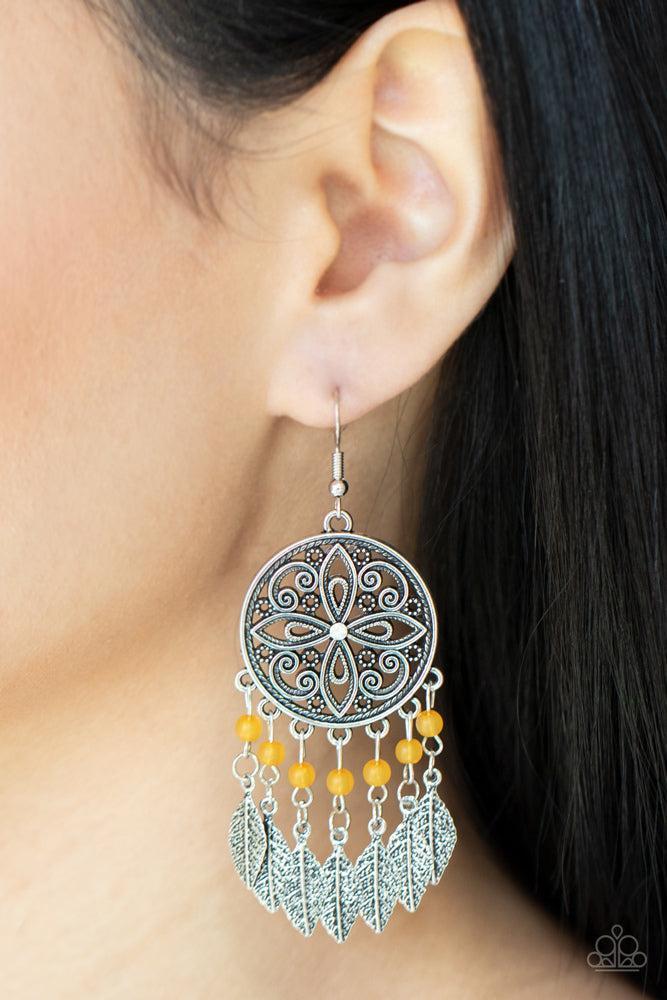 Free-Spirited Fashionista Orange Earrings - Paparazzi Accessories