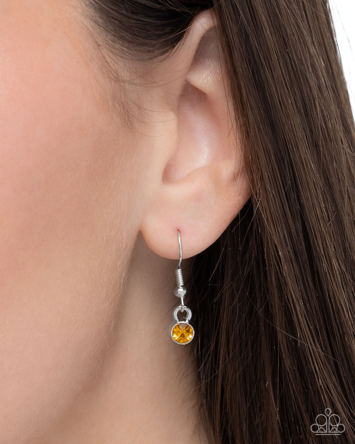 GARDEN My Sparkle Yellow Floral Necklace - Paparazzi Accessories - free matching earrings -CarasShop.com - Paparazzi Jewelry by Cara Jewels